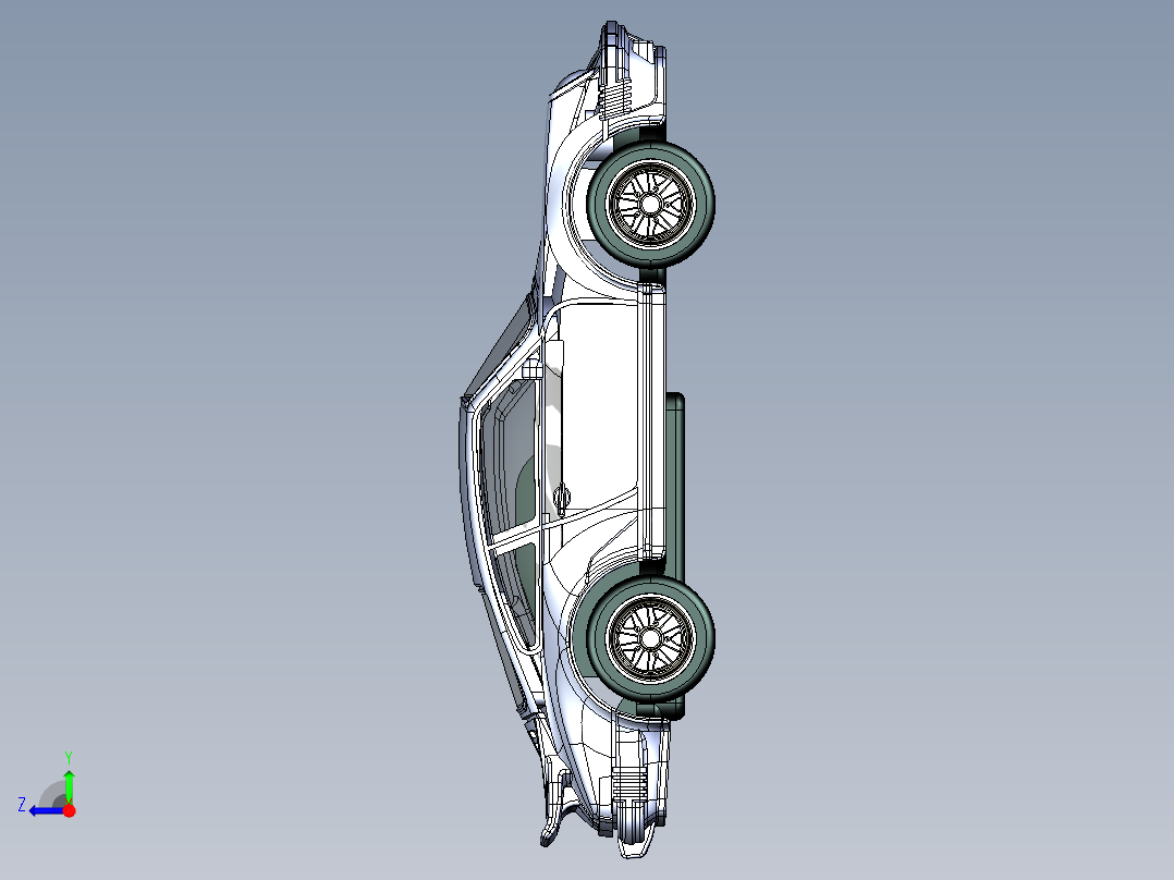 英伦风格的汽车右视图