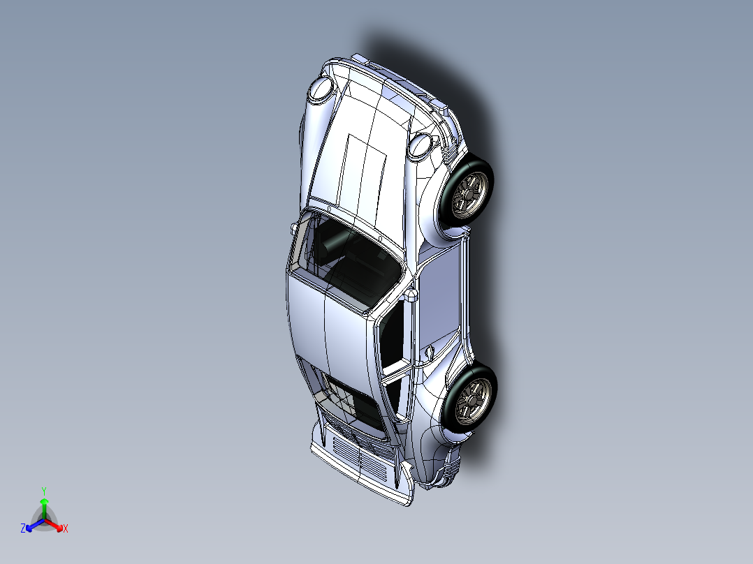 英伦风格的汽车正等轴测图