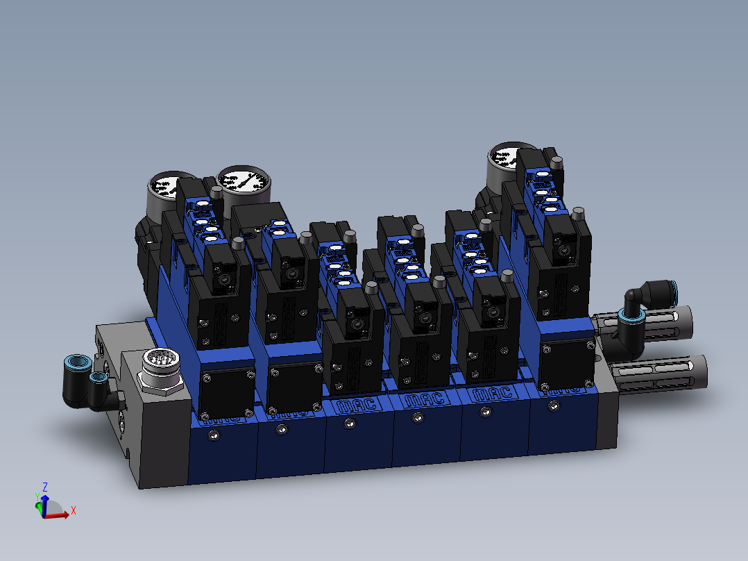 多组阀块模型（工业设计）