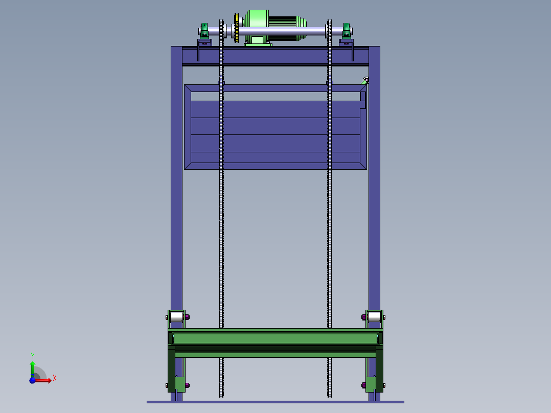 H834 链式提升机前视图