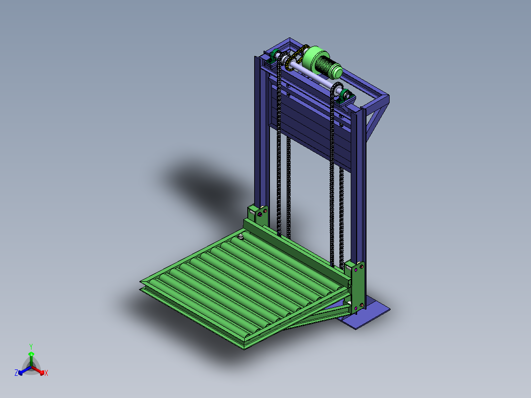 H834 链式提升机正等轴测图
