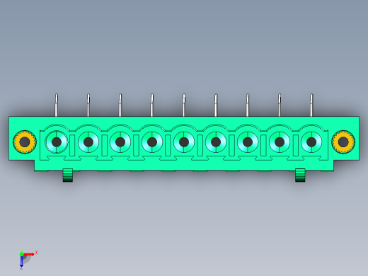 DEGSON 2EDG（M） 系列 5.0mm 螺丝锁紧可插拔接线端子组-2EDGAM-5.0-09P-14-00AH俯视缩略图
