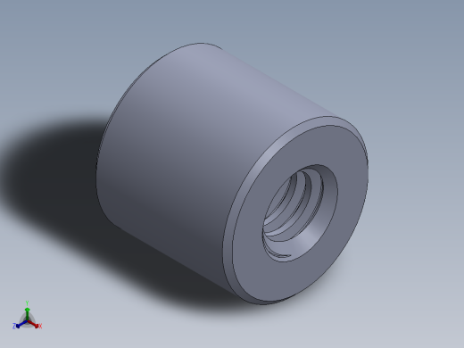 公制梯形螺母-TR14x3x30x28.SLDPRT正等轴测缩略图
