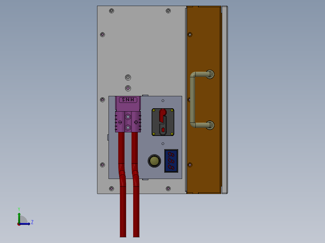 车用电池箱（钣金防水制作，适合房车，货车，商务用车）左视图