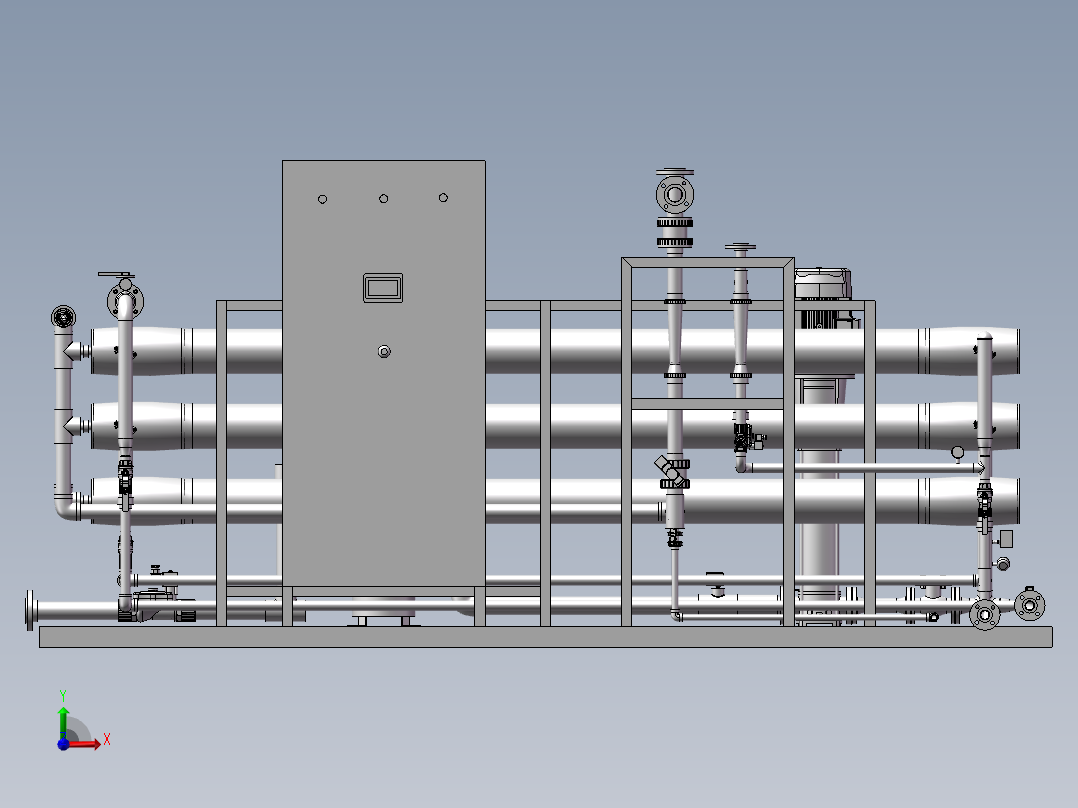 7吨RO反渗透设备前视图