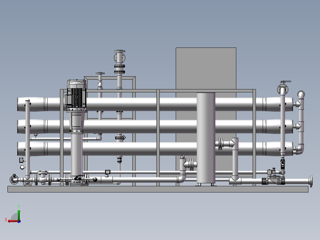 7吨RO反渗透设备后视图