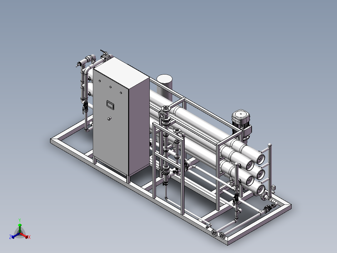 7吨RO反渗透设备正等轴测图