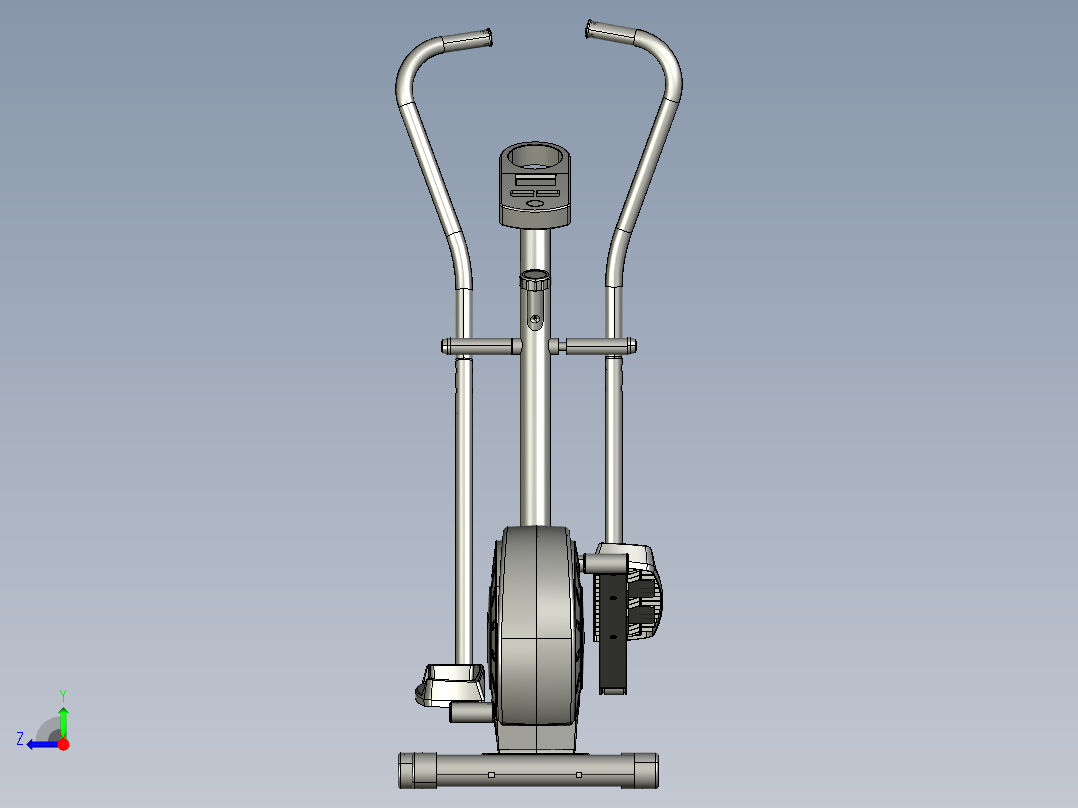 椭圆健身机三维模型右视图