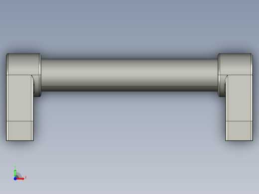 取手(不銹鋼)ES-3D多系列多零件图纸模型前视缩略图