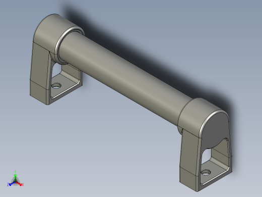 取手(不銹鋼)ES-3D多系列多零件图纸模型正等轴测缩略图