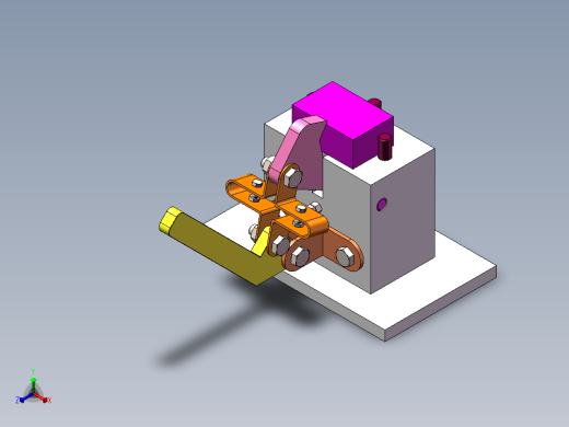 夹料机构1正等轴测缩略图