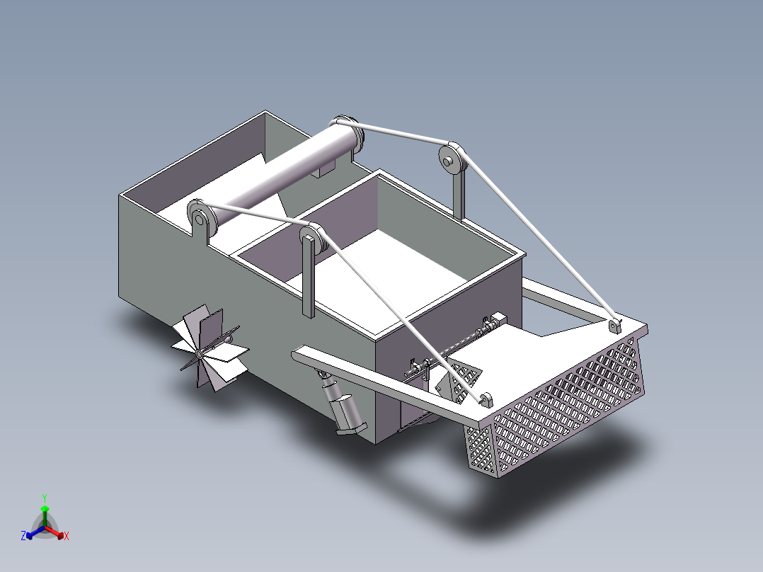 垃圾清理船 1459940正等轴测图