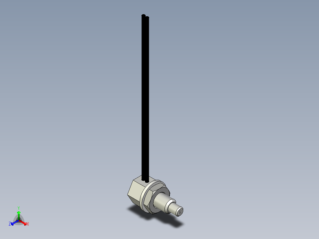直角光纤_漫反射型FR-Y36正等轴测图