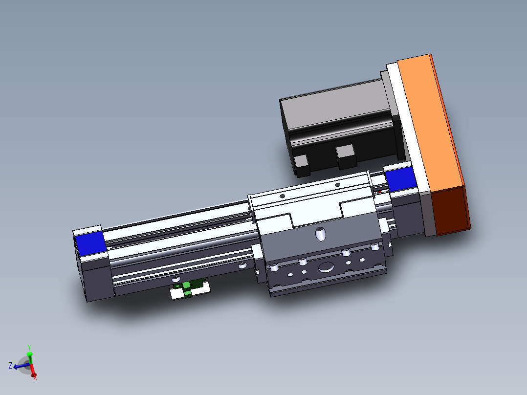 电动滑台模组SR45侧装模型