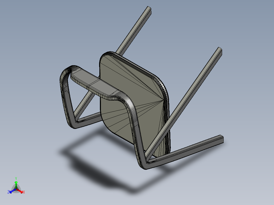 漂亮的凳子正等轴测图