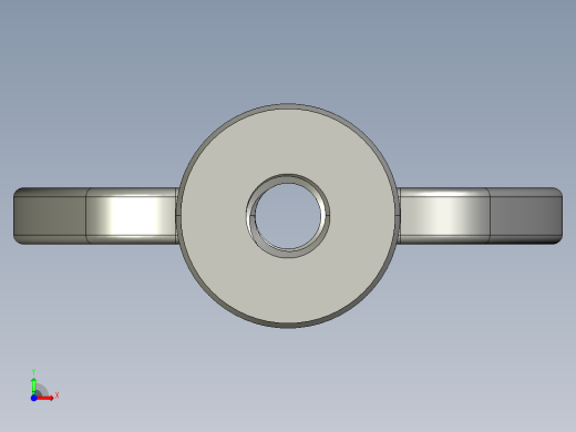蝶形螺母-WING NUT M3 x 05mm Thread.STEP前视缩略图