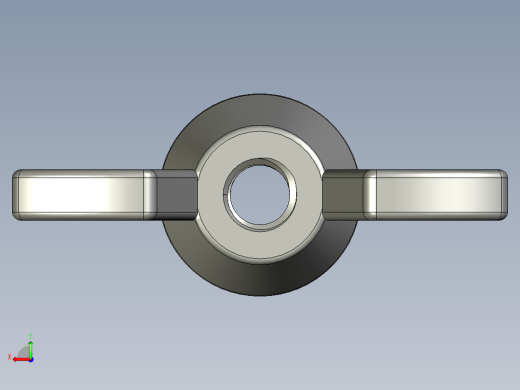 蝶形螺母-WING NUT M3 x 05mm Thread.STEP后视缩略图