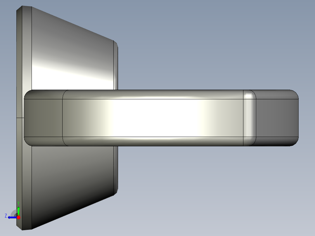 蝶形螺母-WING NUT M3 x 05mm Thread.STEP右视图