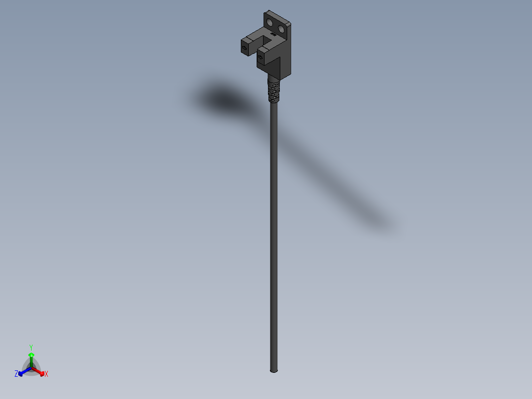 欧姆龙6系槽型光电（常用）导线引出型2M-EE-SX674-WR正等轴测图