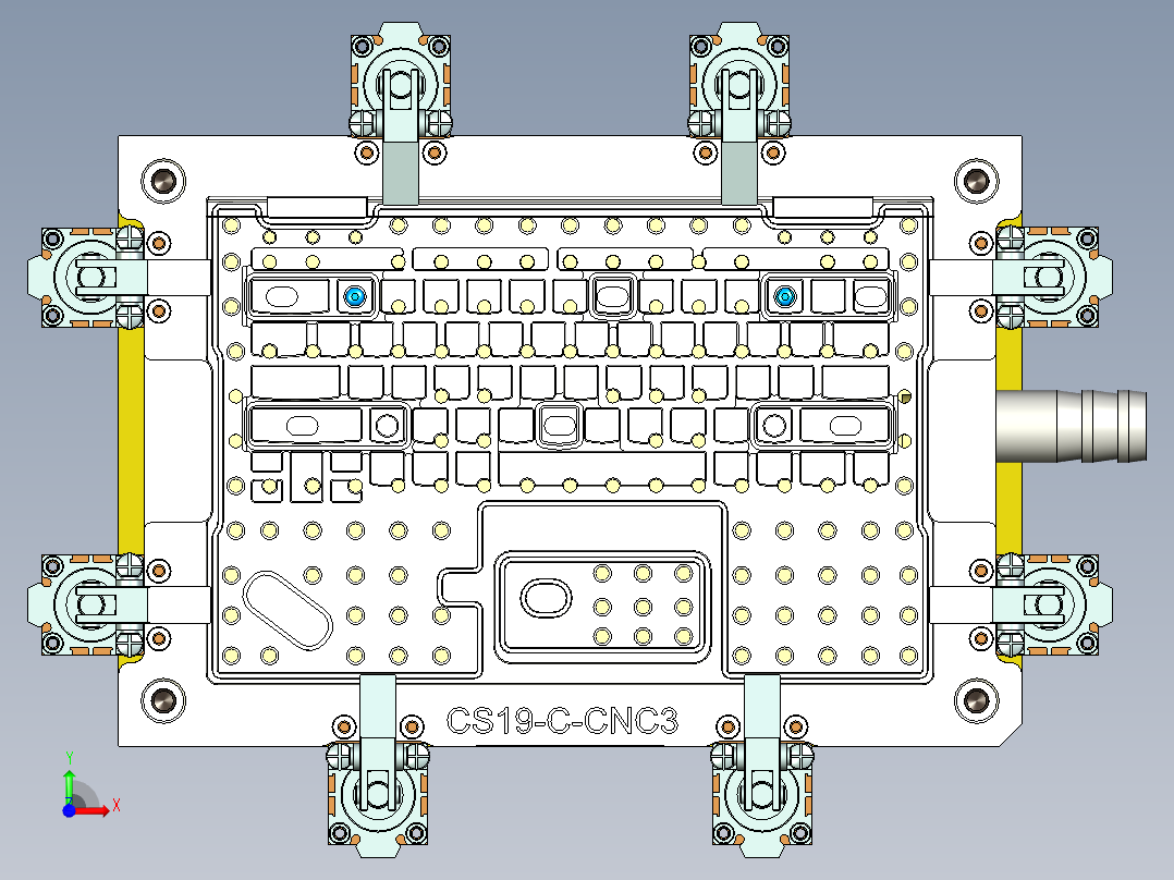 CS19-C-CNC3-180926笔记本CNC工装夹具三维模型前视图