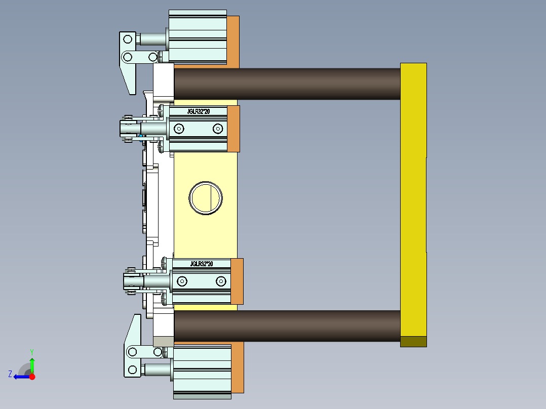 CS19-C-CNC3-180926笔记本CNC工装夹具三维模型右视图