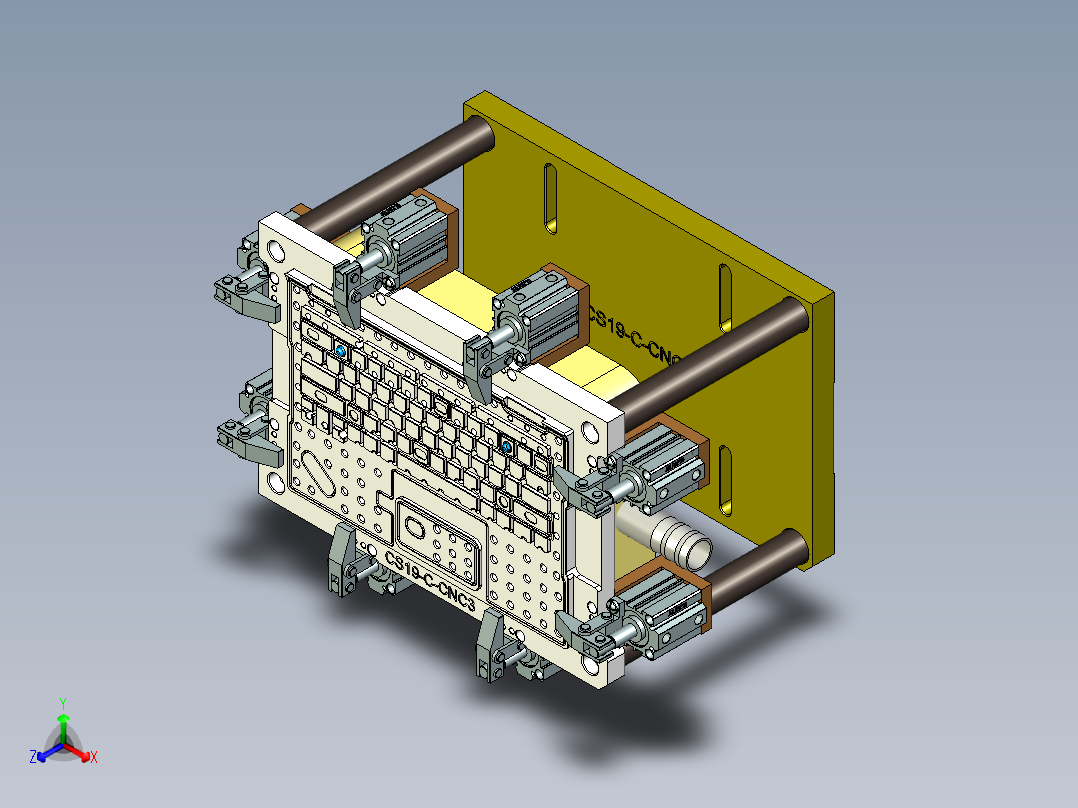 CS19-C-CNC3-180926笔记本CNC工装夹具三维模型正等轴测图