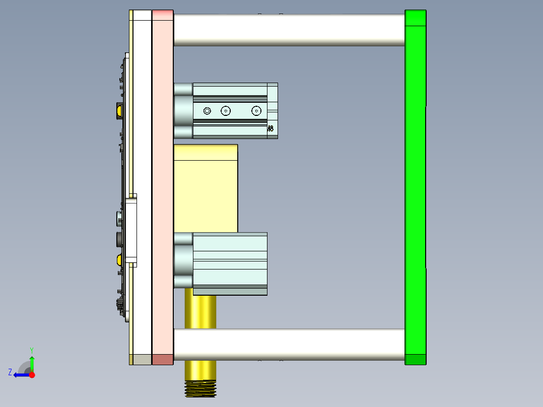 REACHER-C-笔记本CNC工装夹具三维模型cnc3-0814右视图
