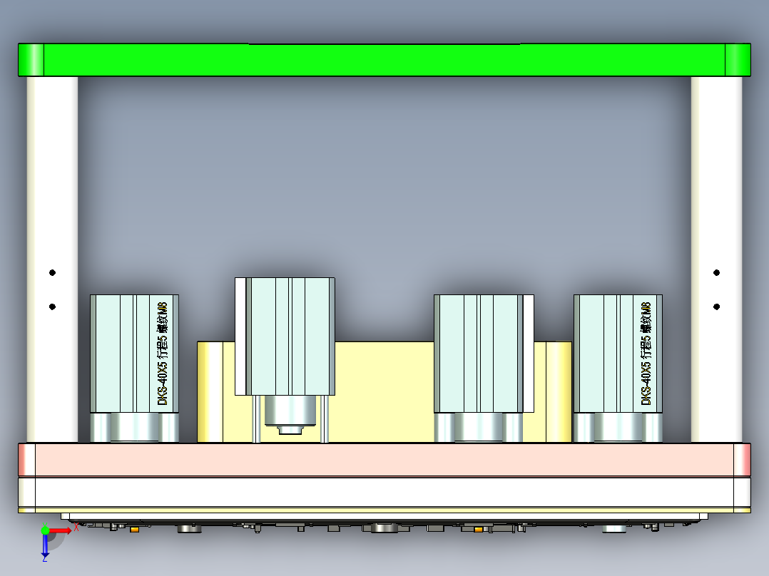 REACHER-C-笔记本CNC工装夹具三维模型cnc3-0814俯视图