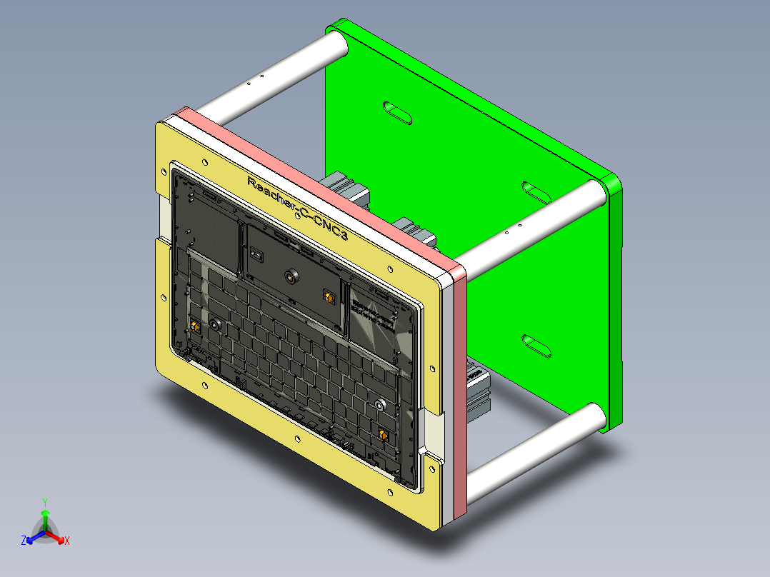 REACHER-C-笔记本CNC工装夹具三维模型cnc3-0814正等轴测图