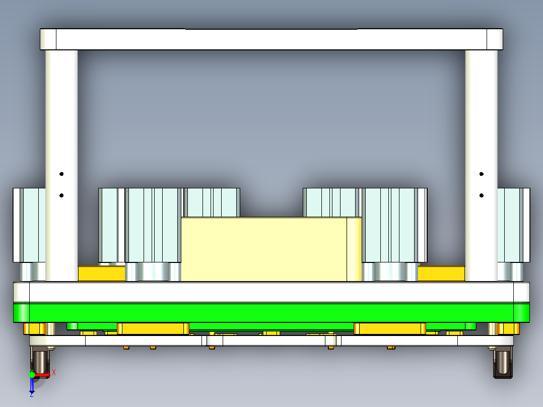 REACHER-C-笔记本CNC工装夹具三维模型CNC5俯视图
