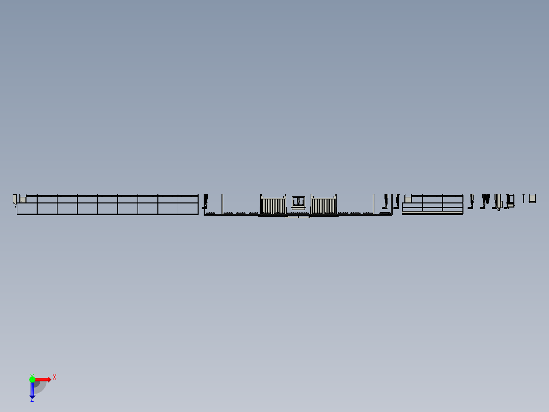 新能源自动化母排生产线俯视图