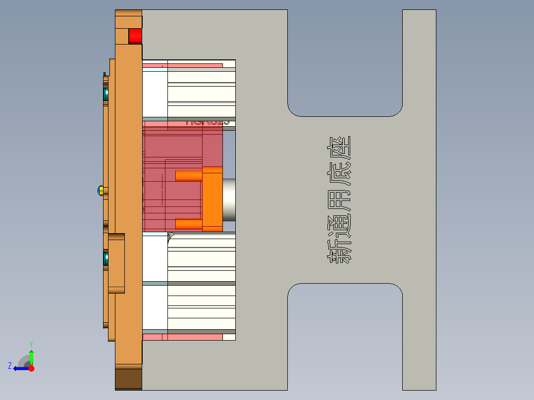 MACH-C笔记本CNC工装夹具三维模型-CNC3-铣外观面-200601右视图