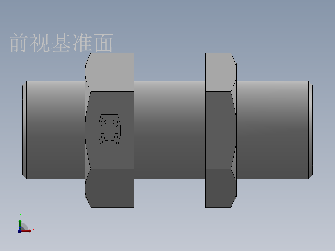 直通隔板接头、6D-22LN前视图