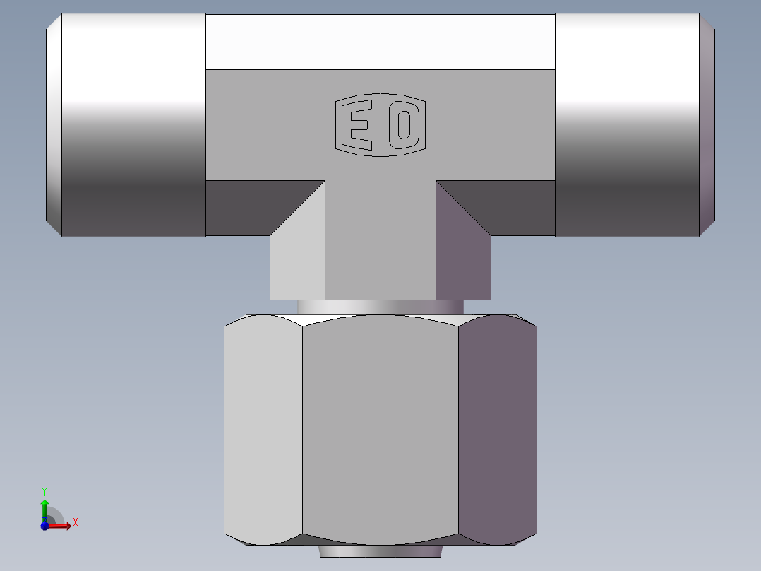 BC+BD 三通组合接头、BC-14前视图