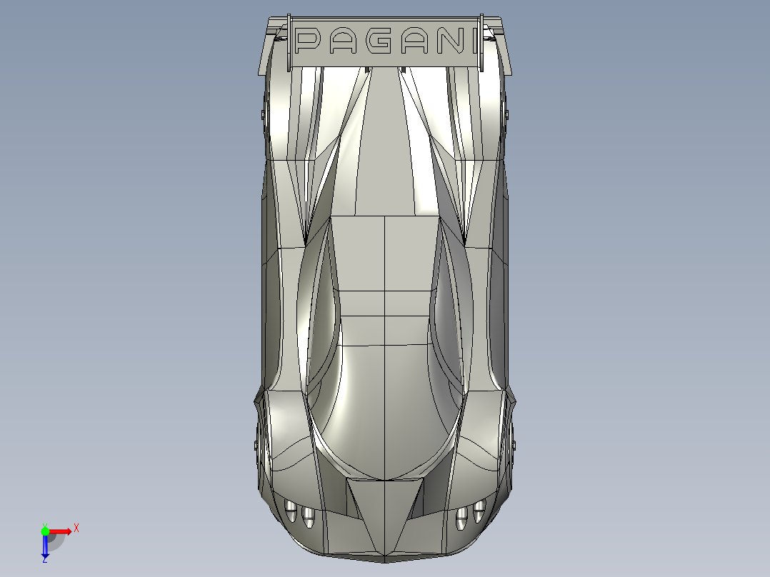 A3003251-帕加尼·宗达汽车俯视图