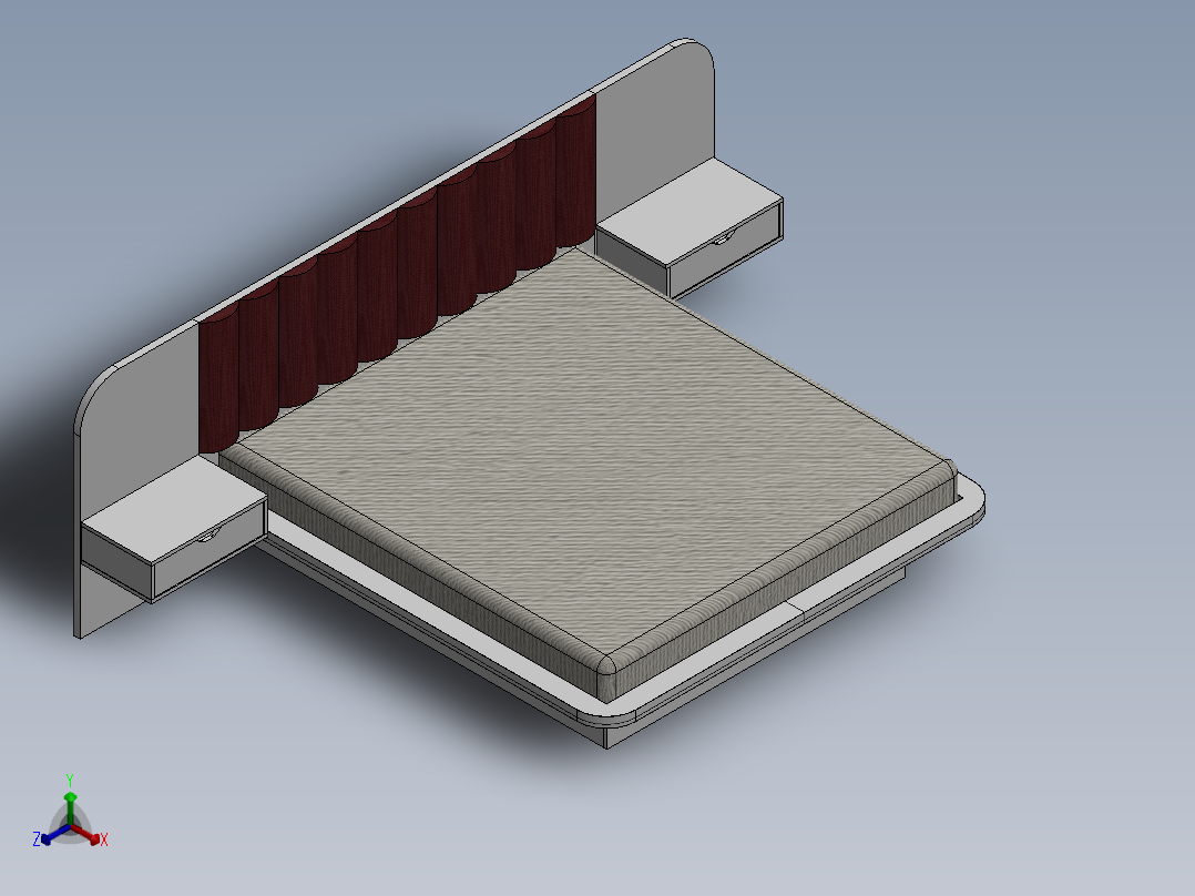 床设计正等轴测图