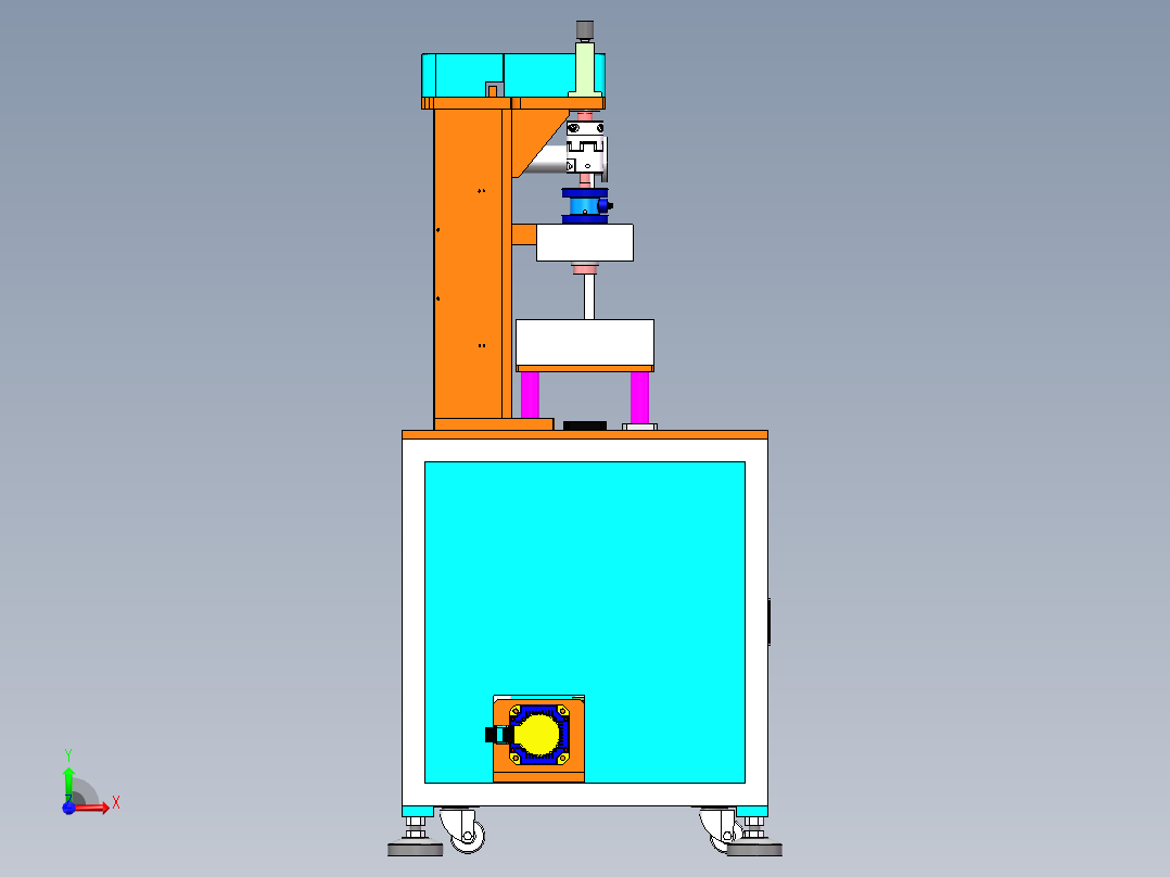 连续油管摩擦磨损试验台架前视图