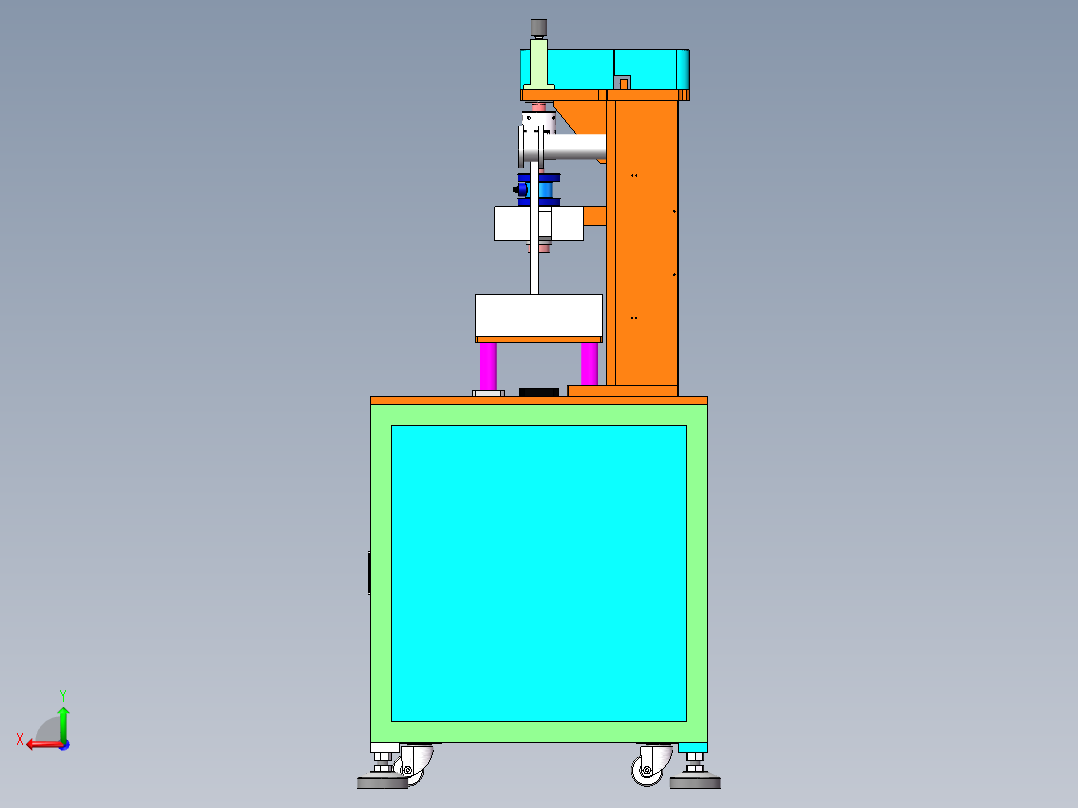 连续油管摩擦磨损试验台架后视图