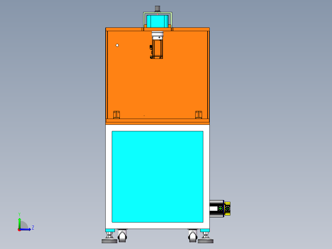 连续油管摩擦磨损试验台架左视图
