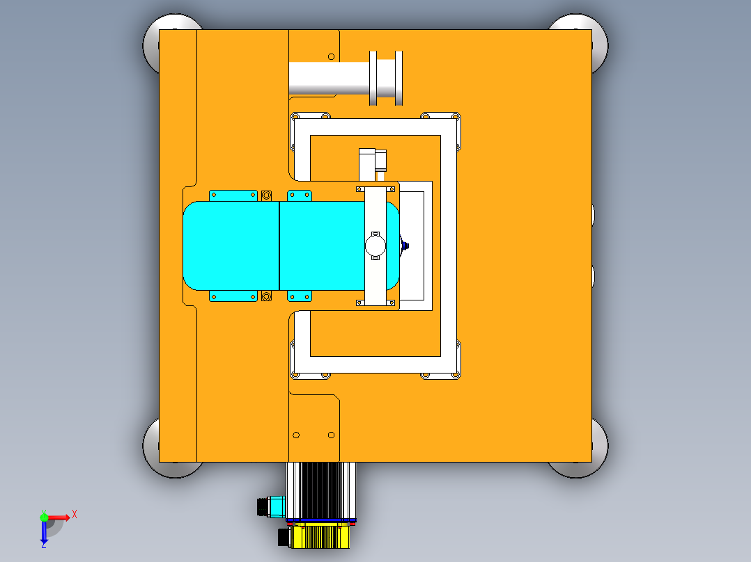 连续油管摩擦磨损试验台架俯视图