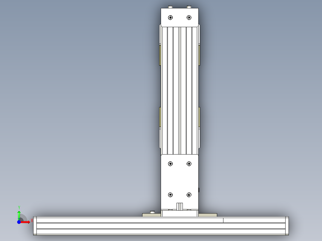 B2004051-半自动钻孔机钻床前视图