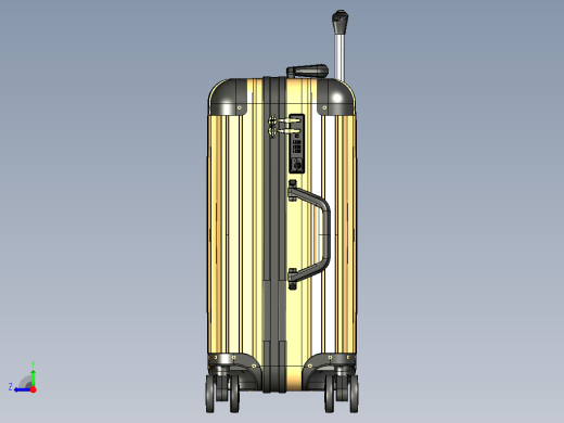一款商务拉杆箱设计右视缩略图