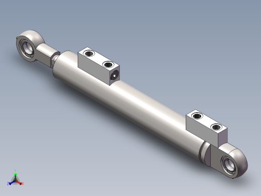 HSGK50X28X300-E 油缸正等轴测缩略图