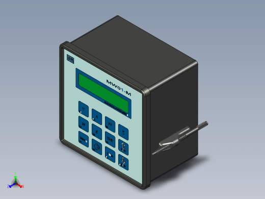 PFC控制器和万用表Weg model 0 MMW 01-M正等轴测缩略图