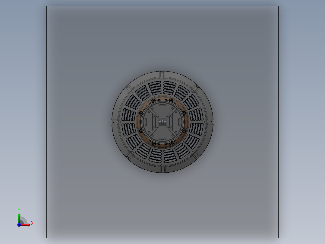 游艇通风口通风孔连接模型MF15前视图