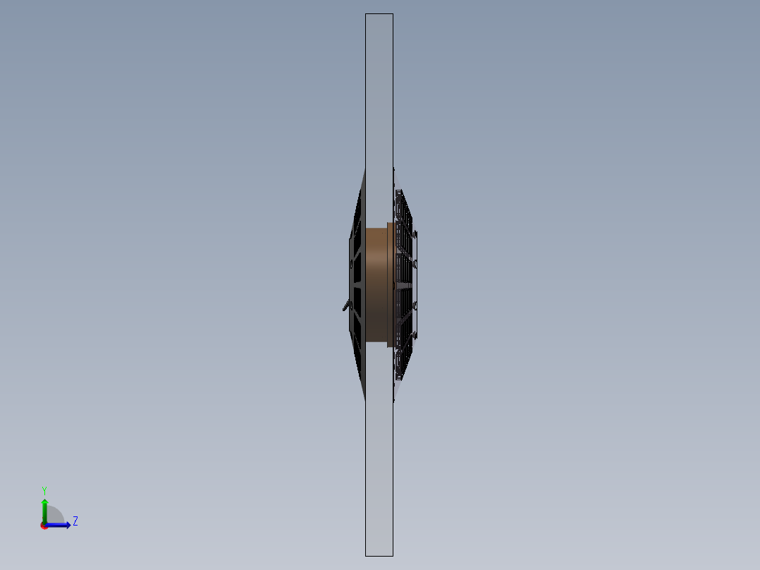 游艇通风口通风孔连接模型MF15左视图