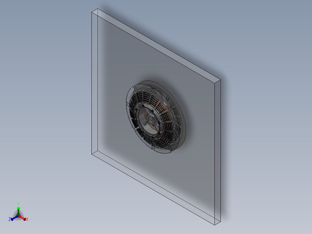 游艇通风口通风孔连接模型MF15正等轴测图