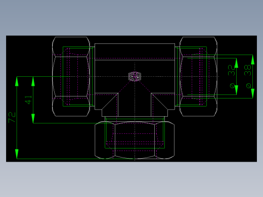 PARKER管接头EO Union tee T38SCF_front