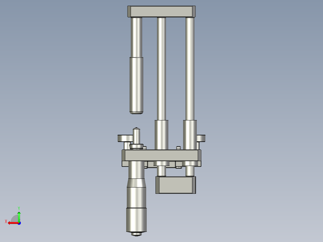 上夹料模组后视图
