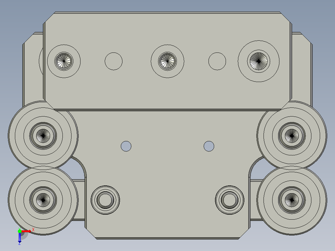 上夹料模组俯视图